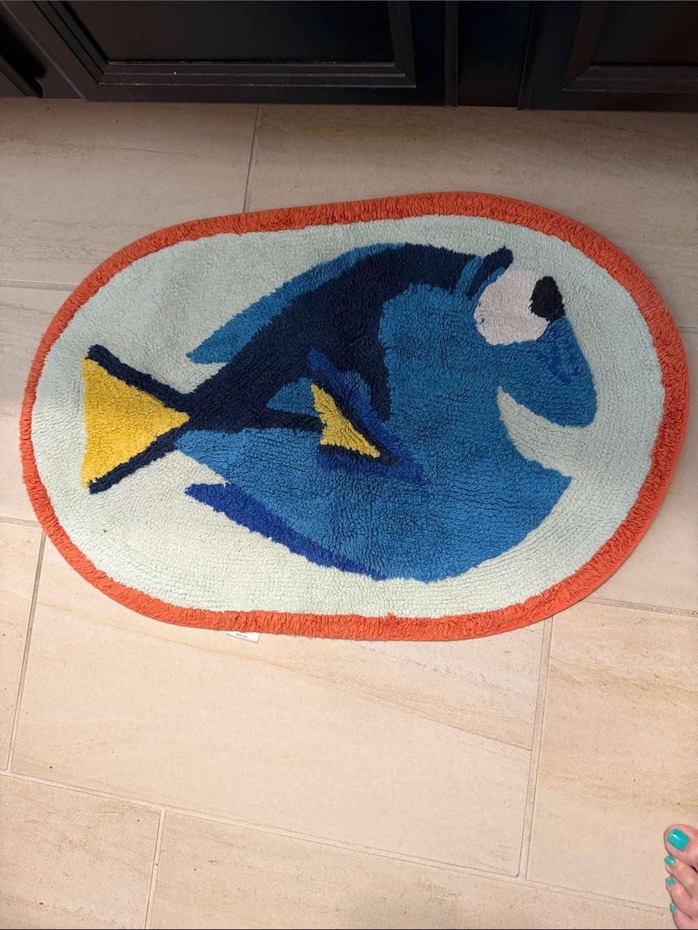 Disney Dory’sTropical Fish Bath Rug - Pet Fish Themed Accent Mat 30 by 19 Apx